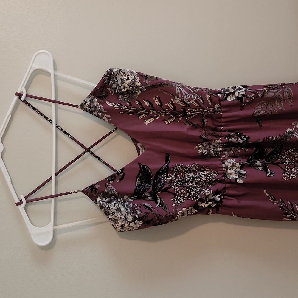 Purple Floral Maxi Dress